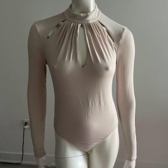 Marciano Nude Turtleneck Bodysuit - Picture 1 of 3